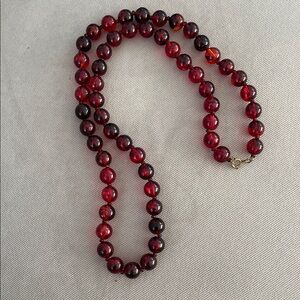 Elegant Red Beaded Necklace